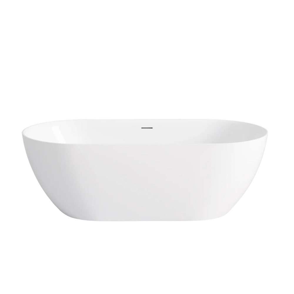 Otti Attica Manolo 1400mm Bath with Overflow Gloss White