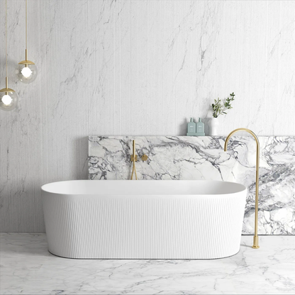 Otti Attica Noosa 1700mm Freestanding Bath Matte White