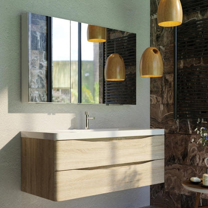BELBAGNO ANCONA  OAK 1200MM SINGLE BOWL WALL HUNG VANITY AND BASIN