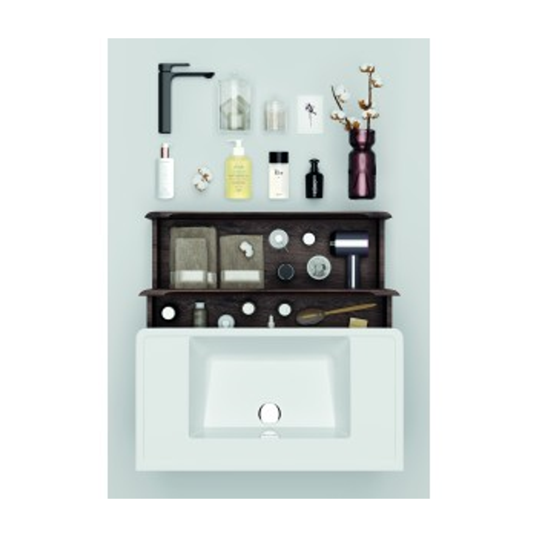Belbagno Ancona 900mm Wall Hung Vanity Rose Wood 900 X 480 X 450