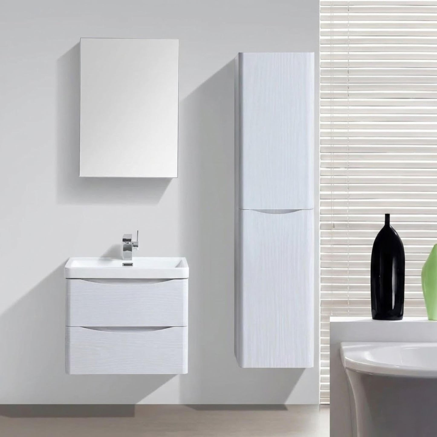 BELBAGNO ANCONA  WOOD WALL HUNG TALL BOY 400MM X 1500MM