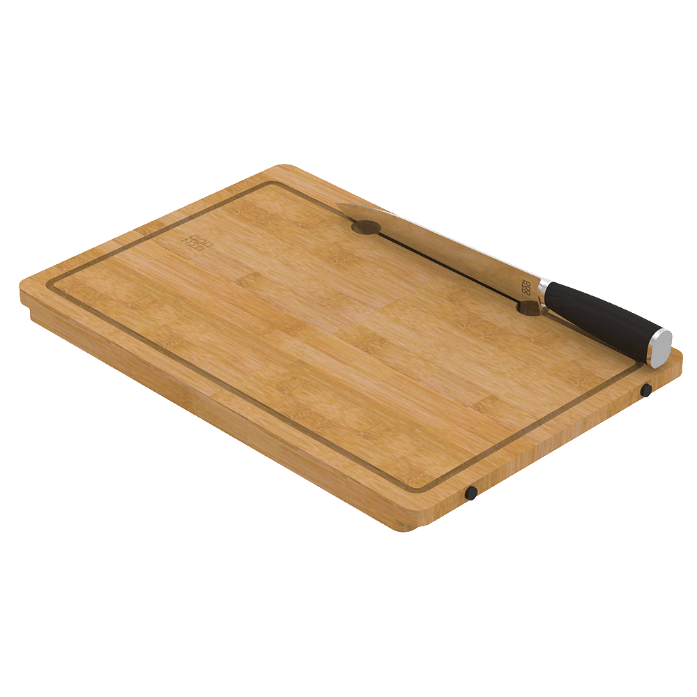 Boutique Bamboo Cutting Board & Chef's Knife Set