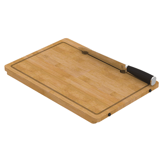 Boutique Bamboo Cutting Board & Chef's Knife Set