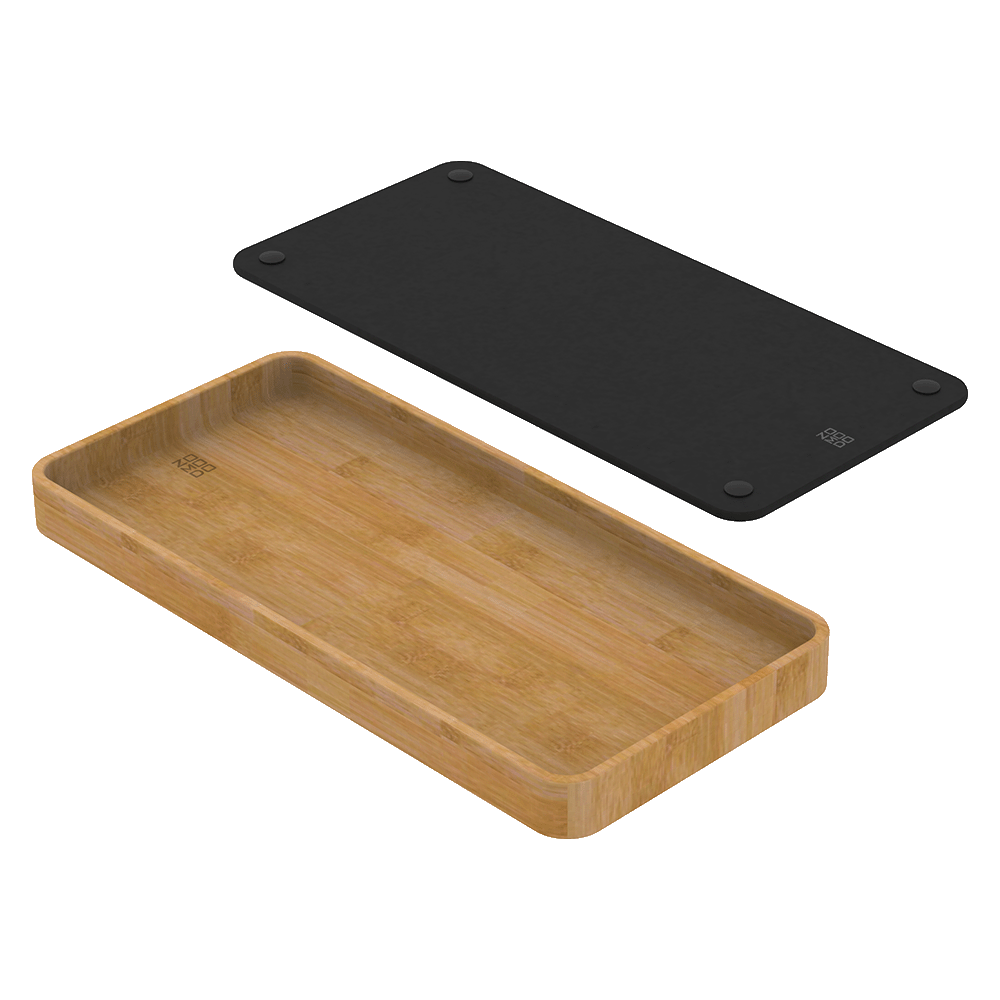 Boutique Fibre Rock Small Chopping Board & Bamboo Tray Set