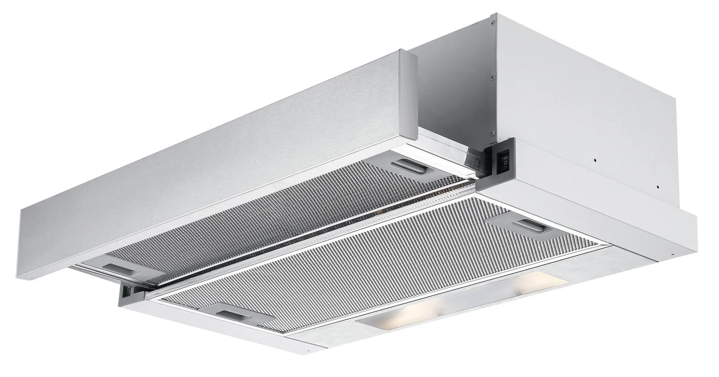 Rangehood Slideout 600mm Airvolution Ducted/Recirc 440M3/HR SS
