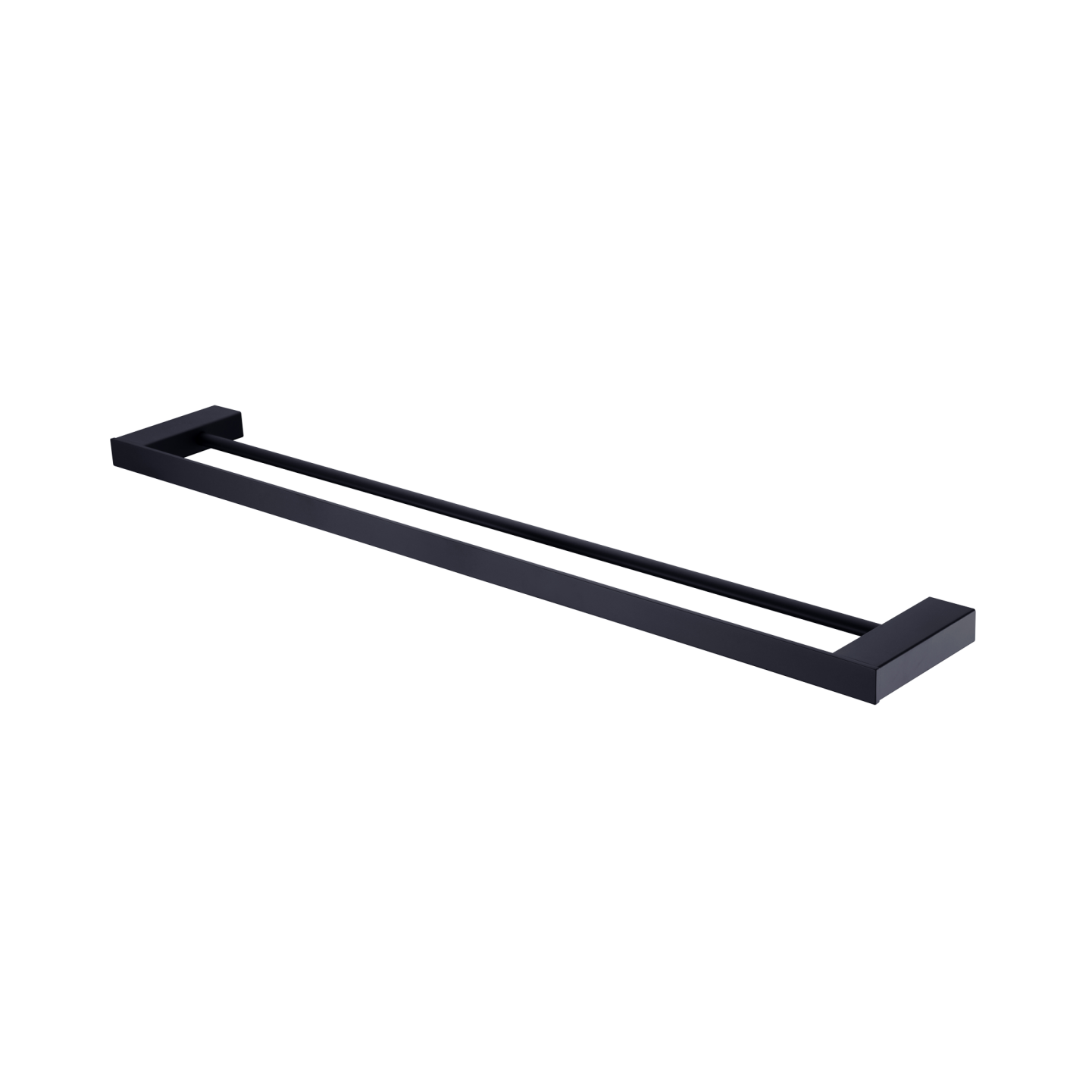 Oliveri Athens Double Towel Rail 600mm Matte Black