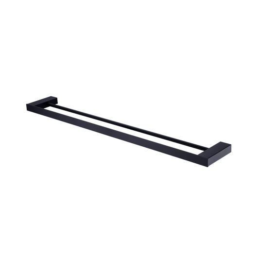 Oliveri Athens Double Towel Rail 600mm Matte Black