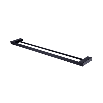 Oliveri Athens Double Towel Rail 600mm Matte Black
