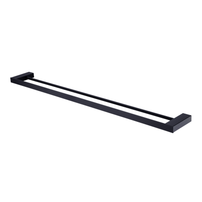 Oliveri Athens Double Towel Rail 800mm Matte Black