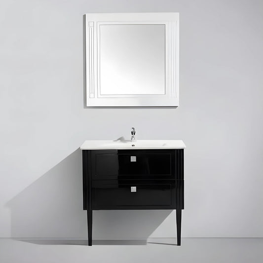 BELBAGNO ATRIA DE LUXE GLOSS  1000MM SINGLE BOWL BACK TO WALL FLOOR STANDING VANITY