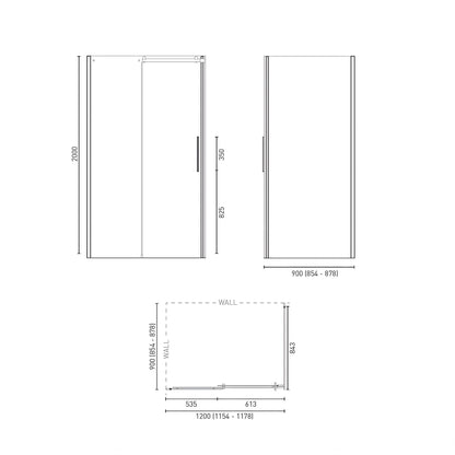 DECINA AVALON FRAMELESS SLIDING SHOWER SCREEN