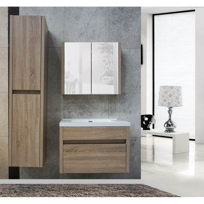 ALEX 1760mm Side Cabinet, White Oak