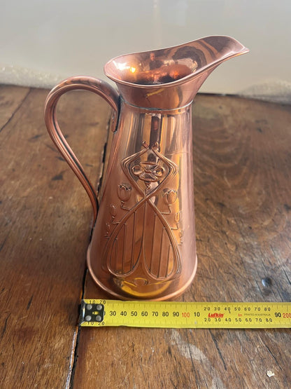 Art Nouveau Copper Jug by J.S&S England