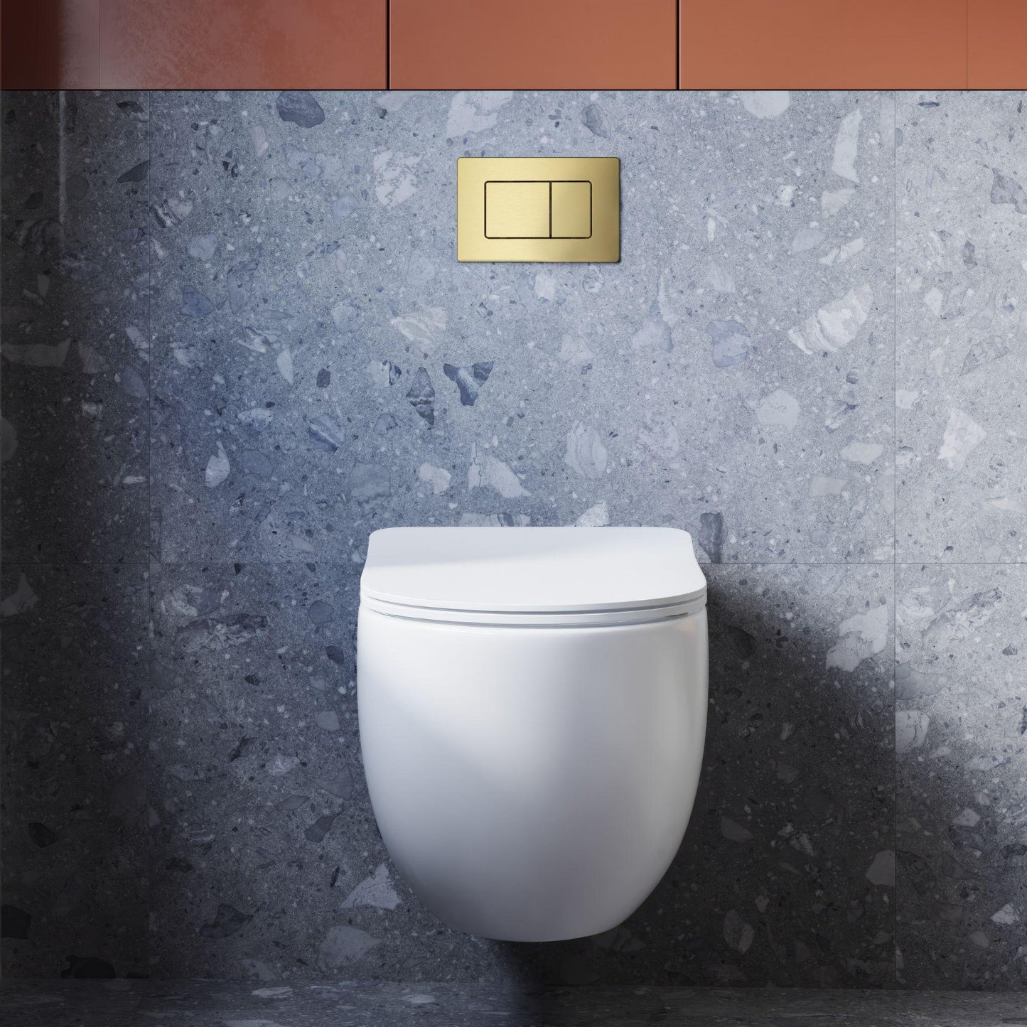 BELBAGNO  STEEL IN WALL RECTANGULAR BUTTON FLUSH PLATES 256MM BRUSHED