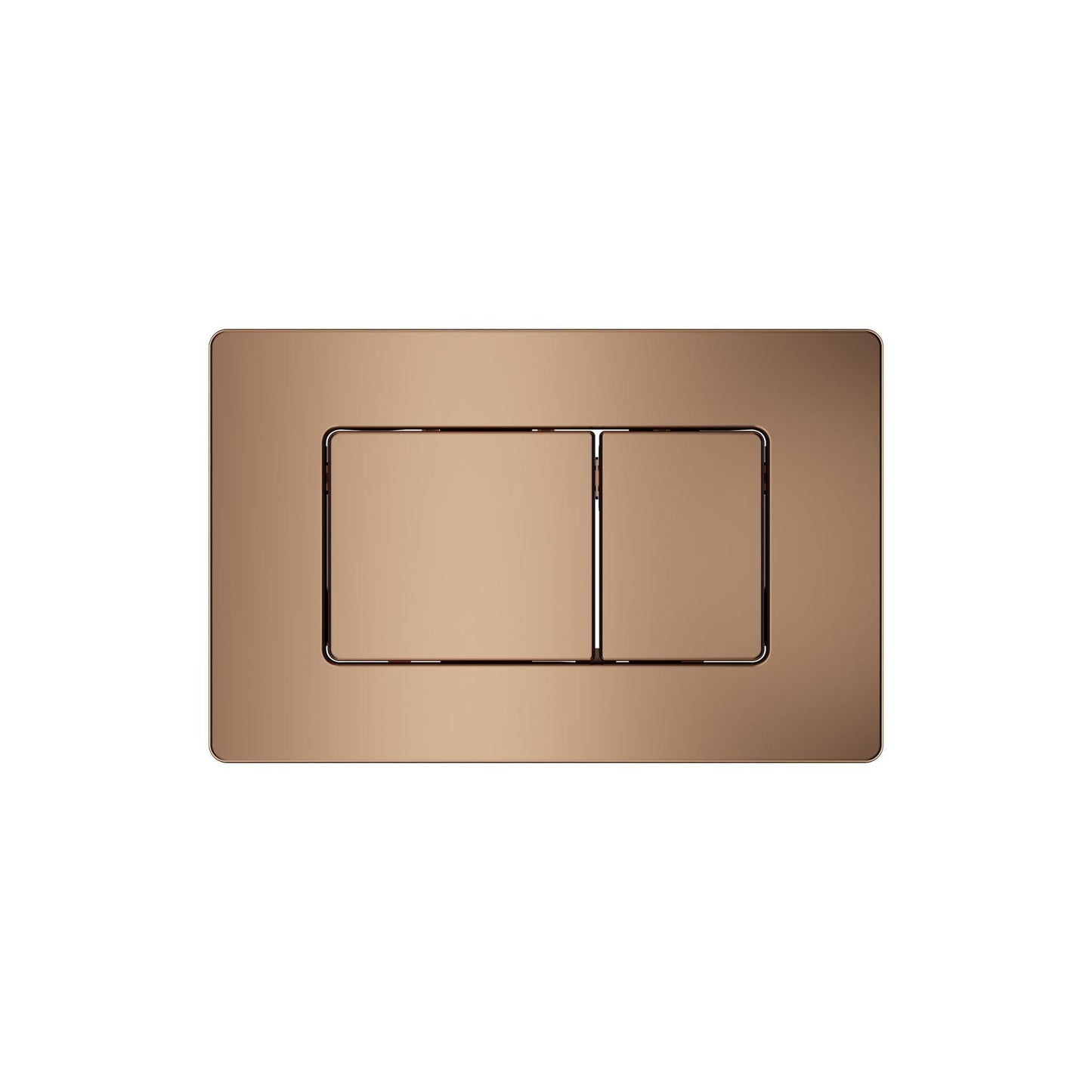 BELBAGNO  STEEL IN WALL RECTANGULAR BUTTON FLUSH PLATES 256MM ROSE