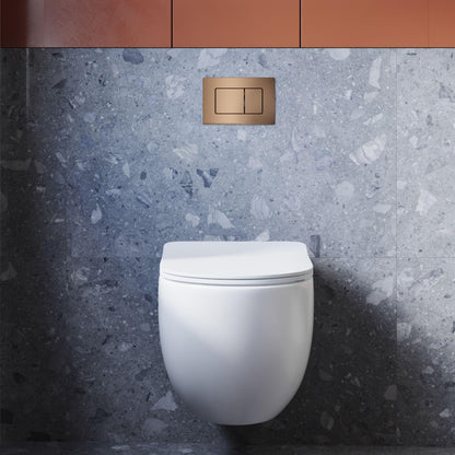 BELBAGNO  STEEL IN WALL RECTANGULAR BUTTON FLUSH PLATES 256MM ROSE
