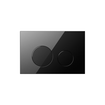BELBAGNO GLASS IN WALL CIRCLE BUTTON FLUSH PLATES 256MM