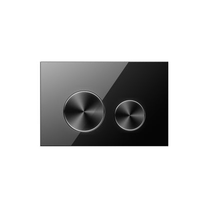 BELBAGNO GLASS IN WALL CIRCLE ALLOY BUTTON FLUSH PLATES 256MM  ALUMINIUM