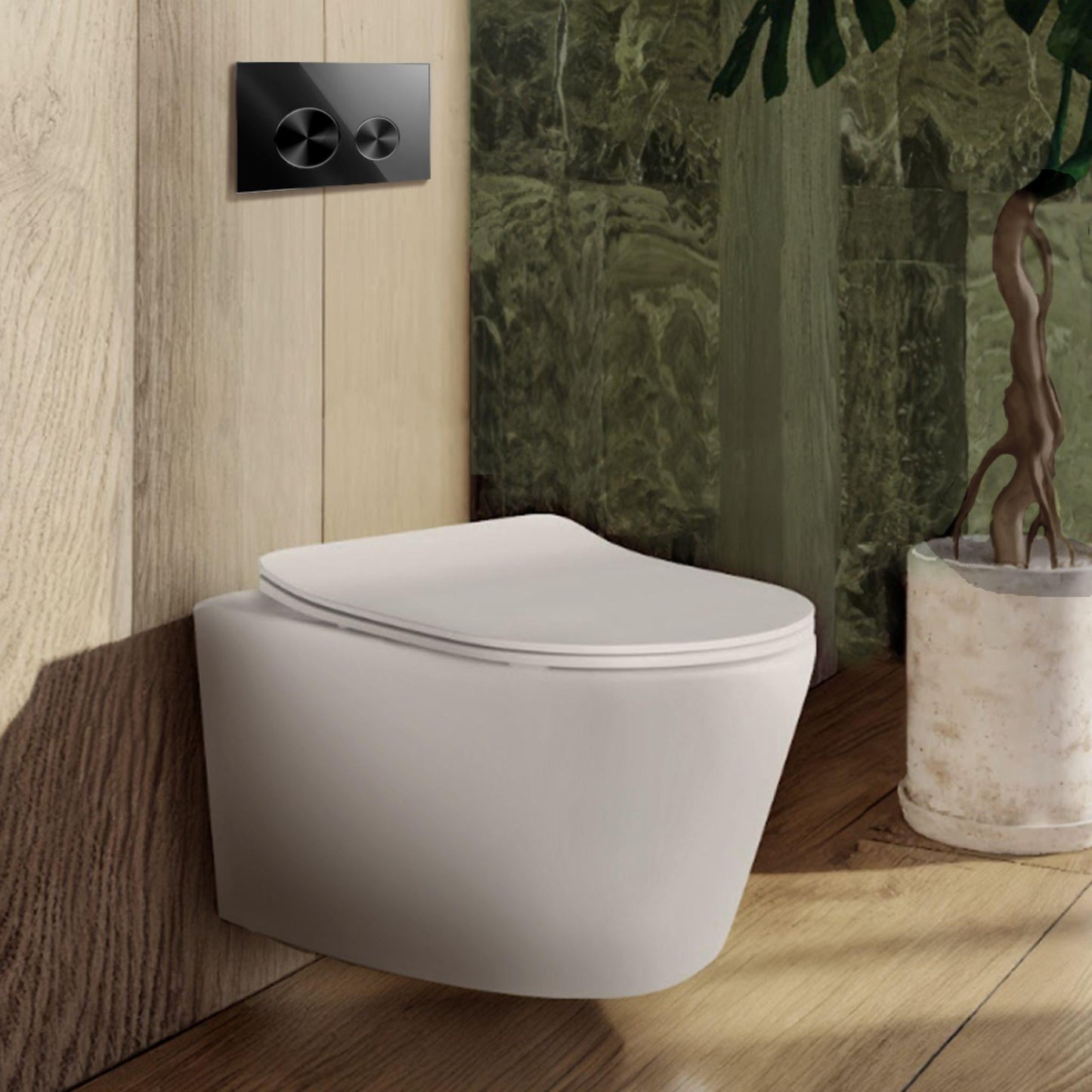 BELBAGNO GLASS IN WALL CIRCLE ALLOY BUTTON FLUSH PLATES 256MM  ALUMINIUM