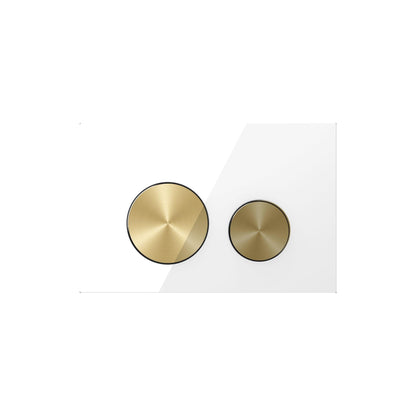 BELBAGNO GLASS IN WALL CIRCLE ALLOY BUTTON FLUSH PLATES 256MM  AND  ALUMINIUM