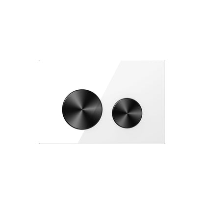 BELBAGNO GLASS IN WALL CIRCLE ALLOY BUTTON FLUSH PLATES 256MM  AND  ALUMINIUM