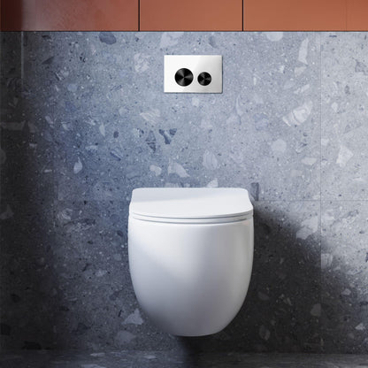 BELBAGNO GLASS IN WALL CIRCLE ALLOY BUTTON FLUSH PLATES 256MM  AND  ALUMINIUM