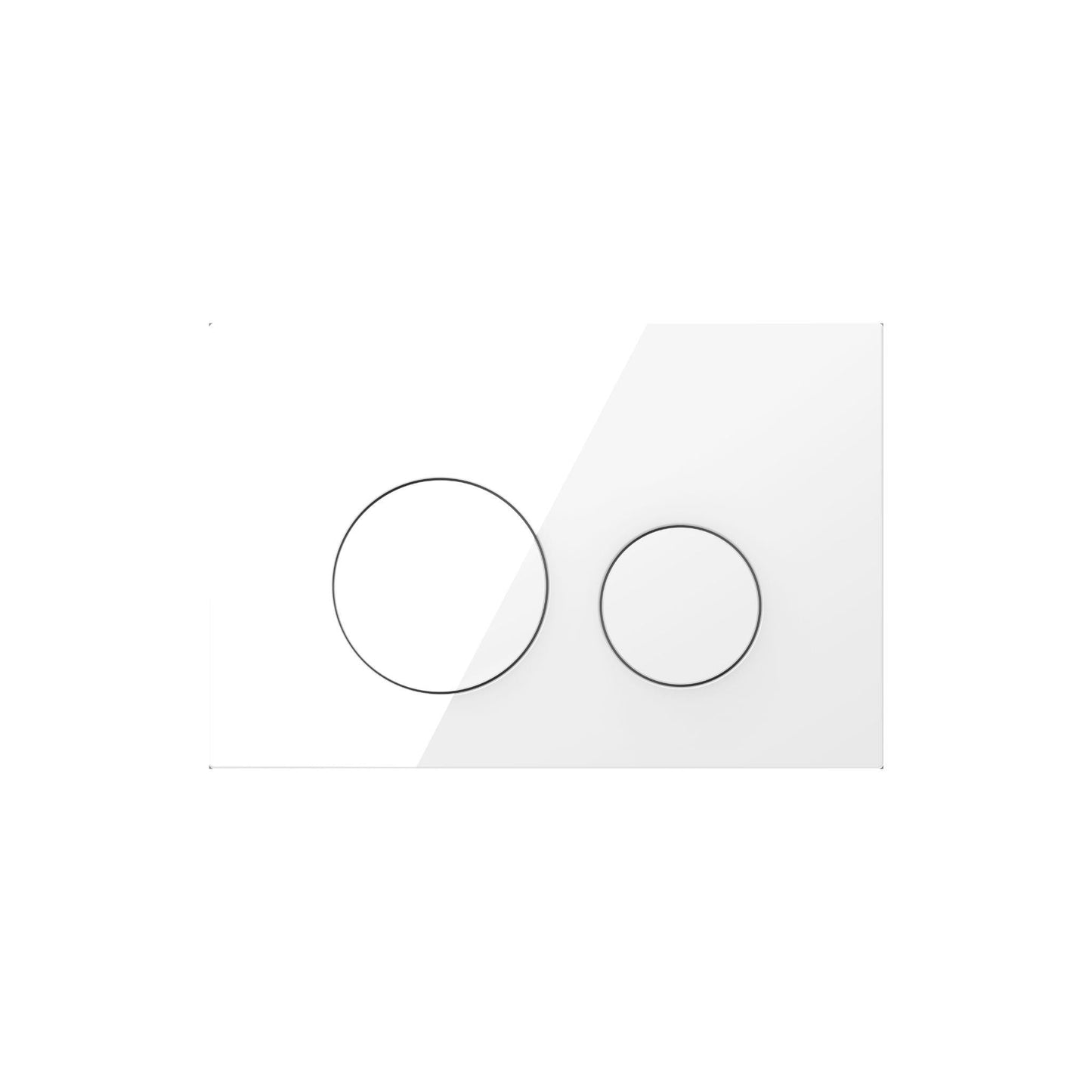 BELBAGNO GLASS IN WALL CIRCLE BUTTON FLUSH PLATES 256MM