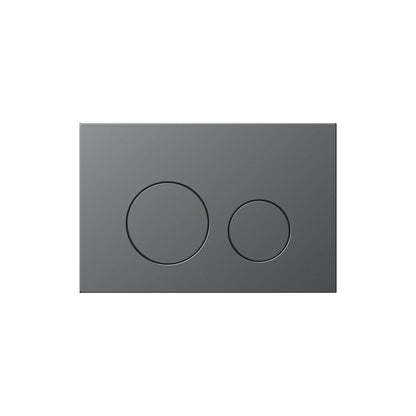 BELBAGNO  STEEL IN WALL CIRCLE BUTTON FLUSH PLATES 256MM BRUSHED GUN GREY