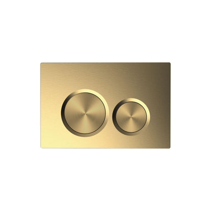 BELBAGNO ABS IN WALL CIRCLE BUTTON FLUSH PLATES 256MM BRUSHED
