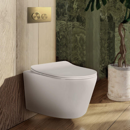 BELBAGNO ABS IN WALL CIRCLE BUTTON FLUSH PLATES 256MM BRUSHED