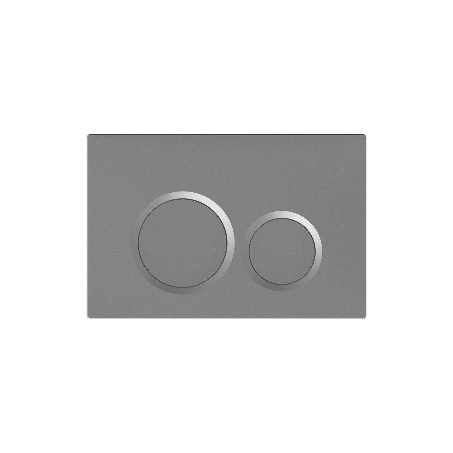 BELBAGNO ABS IN WALL CIRCLE BUTTON FLUSH PLATES 256MM GUN GREY