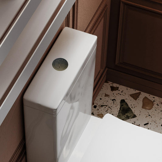 BELBAGNO TOILET SUITES ROUND FLUSH BUTTON 55MM BRUSHED