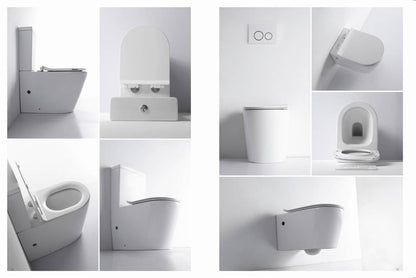 Flay Rimless Nanoglaze Wall Hung Pan