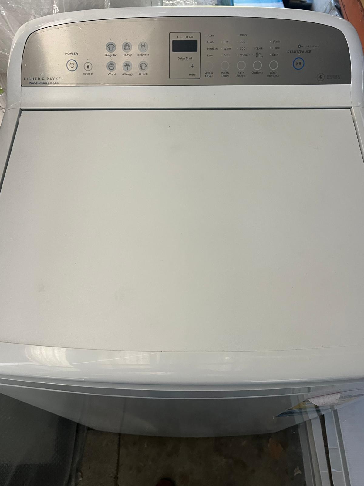 Near New Fisher & Paykel WA8560G1 8.5kg Top Load Washing Machine – Quality Used | Tested & Cleaned | Reno Spares