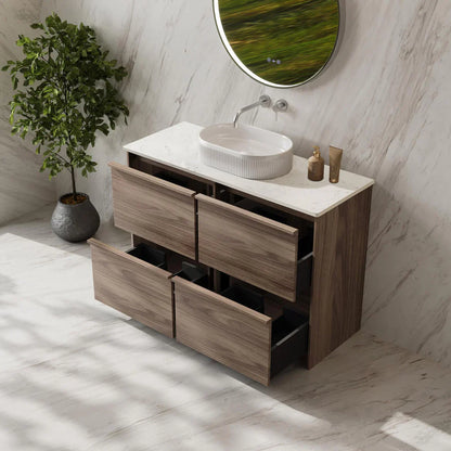 Bella 1200mm Freestanding Cabinet - Notaio Walnut - 1200mm / Notaio Walnut Cabinet Only