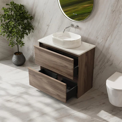 Bella 900mm Freestanding Cabinet - Notaio Walnut - 900mm / Notaio Walnut Cabinet Only