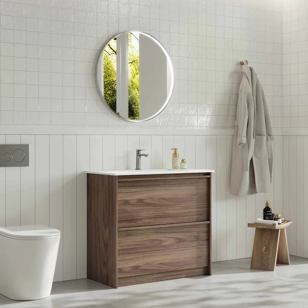 Bella 900mm Freestanding Cabinet - Notaio Walnut - 900mm / Notaio Walnut Cabinet Only