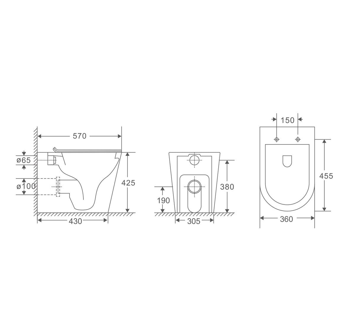 Berlin99 Tornado Rimless Wall-Faced Floor Pan