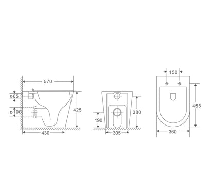Berlin99 Tornado Rimless Wall-Faced Floor Pan