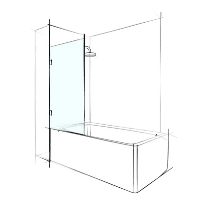 Custom Frameless Bathscreen Fixed Panel - Up to 1000 / TruClear+ / Bracket