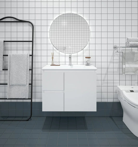 BIANCA 750mm MDF Wall-Hung Vanity (LHD) - 750mm / Left-Hand Drawer Cabinet Only