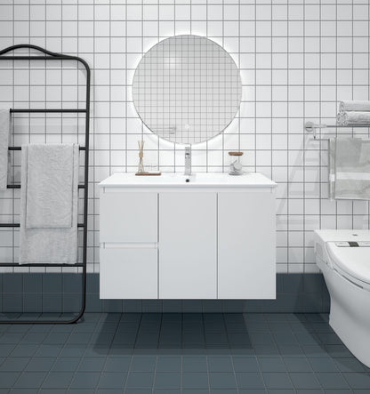 BIANCA 900mm MDF Wall-Hung Vanity (LHD) (+ OP 90)
