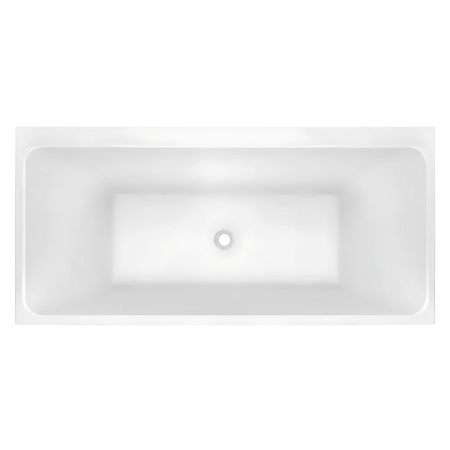 DECINA BIANCO FREESTANDING BACK TO WALL BATHTUB GLOSS WHITE (AVAILABLE IN 1400MM, 1500MM AND 1700MM)
