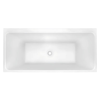 DECINA BIANCO FREESTANDING BACK TO WALL BATHTUB GLOSS WHITE (AVAILABLE IN 1400MM, 1500MM AND 1700MM)