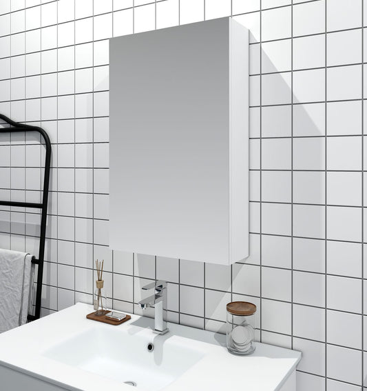MDF Shaving Cabinet 450mm x 720mm - Gloss White
