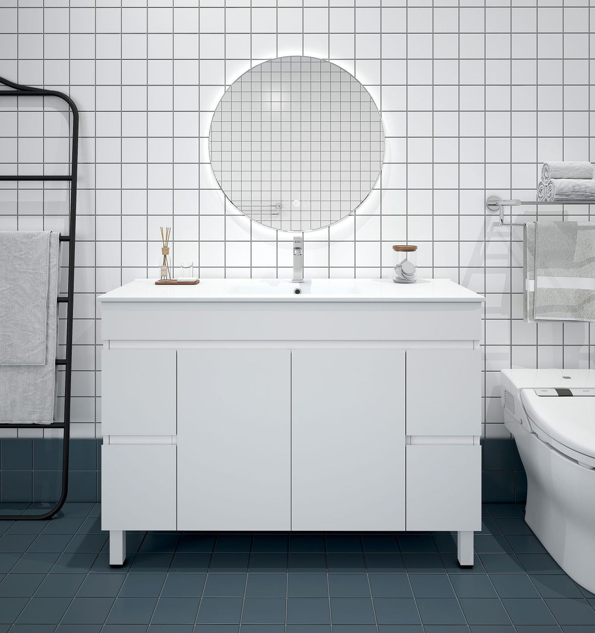 BIANCA 1200mm PVC Freestanding Vanity (+ OP 120D)