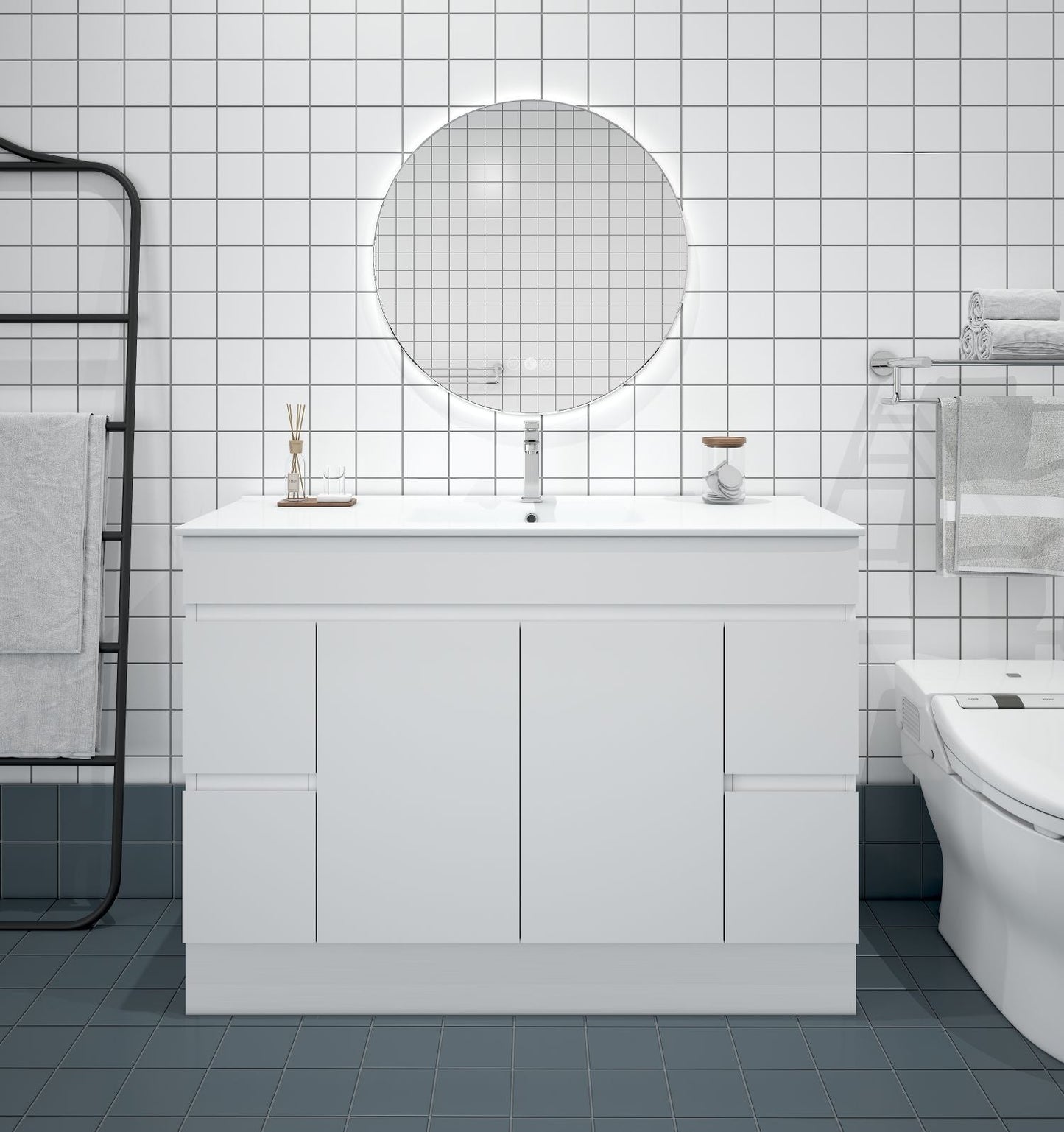BIANCA 1200mm PVC Freestanding Vanity (+ BIA-120KB + OP 120)