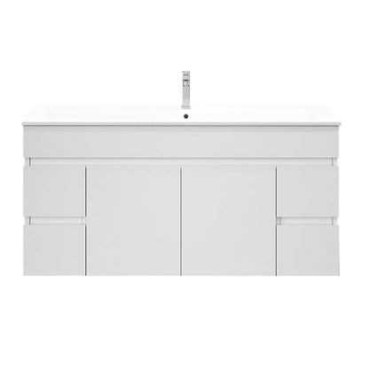 BIANCA 1200mm PVC Wall-Hung Vanity - 1200mm / Single Bowl / Cabinet Only