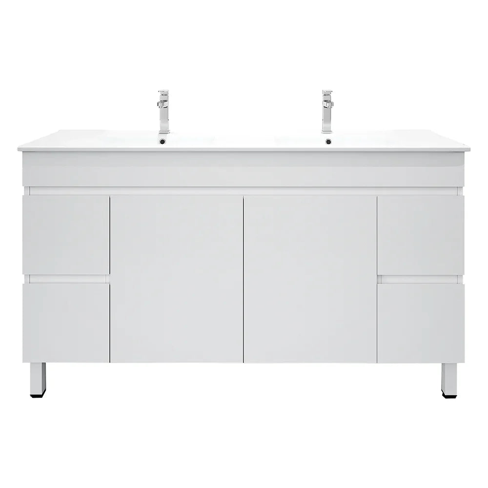 BIANCA 1500mm PVC Freestanding Vanity - 1500mm / Cabinet Only / Legs