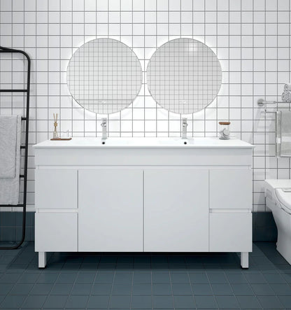 BIANCA 1500mm PVC Freestanding Vanity - 1500mm / Cabinet Only / KickBoard